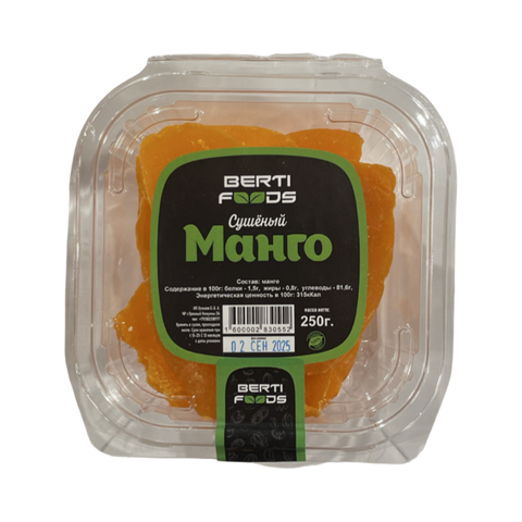 Манго Сушеный BERTI FOODS 250гр
