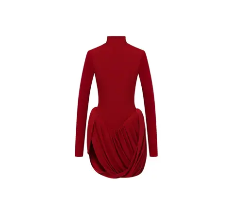 Платье мини с буфами