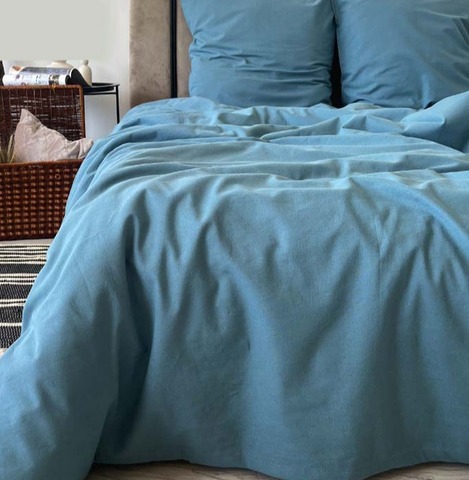 Комплект постельного белья 2 спальный Евро-стандарт LAGOON, хлопок-лён