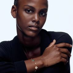 Браслет LV коллекция BLOSSOM 4 мотива с малахитом rose VGOLD