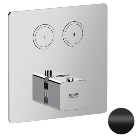 Remer AU99D2KBNO Смеситель термостатический для душа Remer Absolute AU99D2KBNO, черный матовый