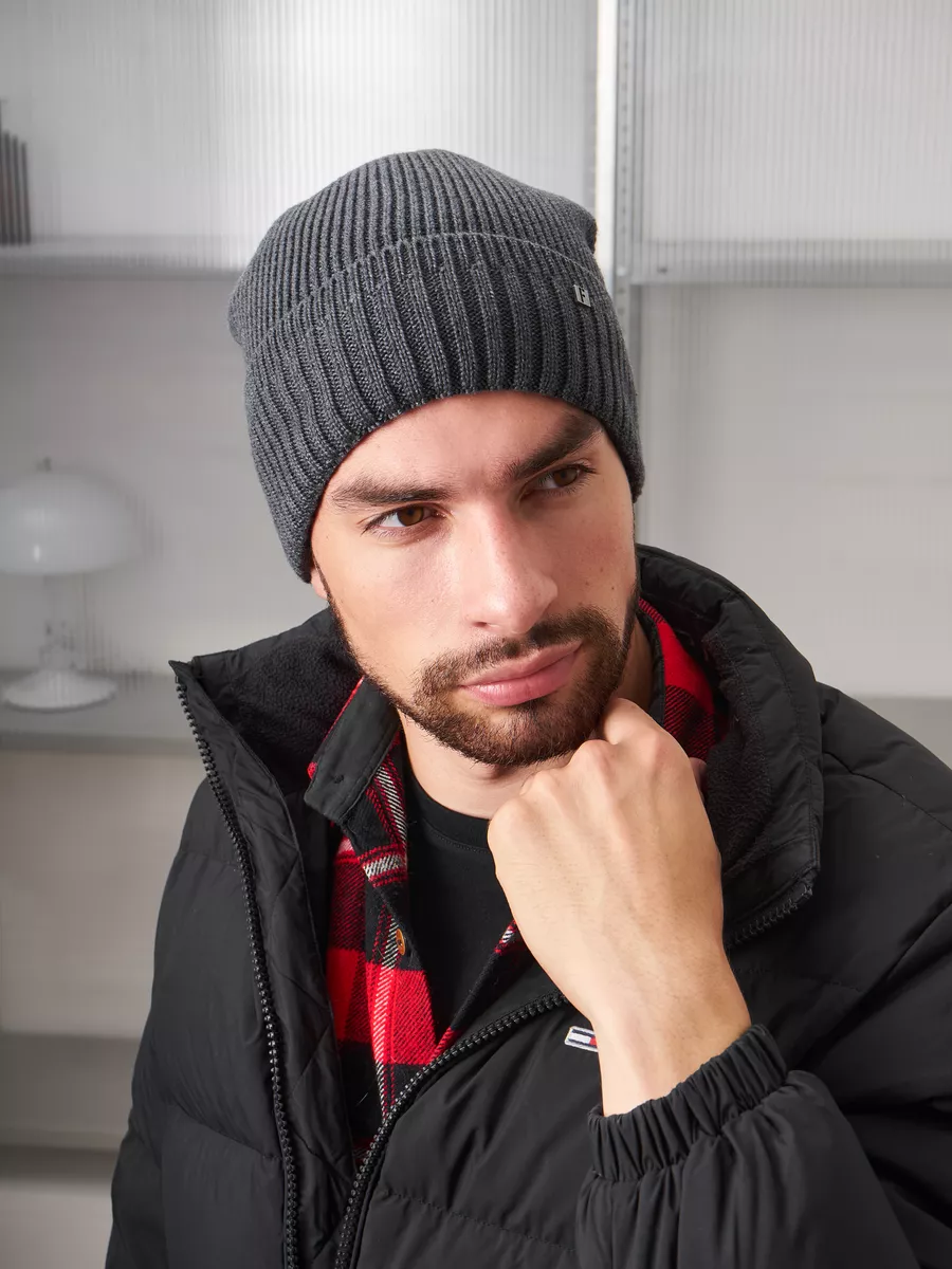 Шапка бини зимняя весенняя с флисом