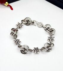 Браслет ЗВЕЗДЫ из стали с посеребрением style by CHROME HEARTS