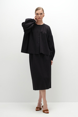 Блуза пышная из фактурного хлопка