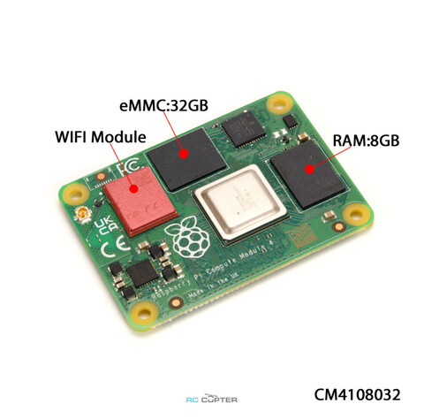 Полётный контроллер Pixhawk 6X + RPi CM4 base + PM03D + Raspberry Pi 4