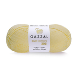 Пряжа Gazzal Baby Cotton 205 цвет 504 светло-желтый