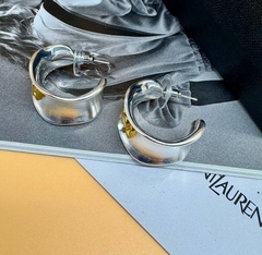 Серьги широкие полуконго style by YSL
