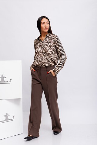 Cambio Брюки-клеш из плотной вискозы, хлопка и эластана