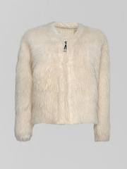 Кардиган Pam 9051 укороченный пушистый на молнии