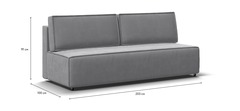 Диван Nord mini велюр Monolit сталь