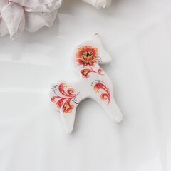 Подвеска Лошадка, хохлома, 50*40 мм, S008