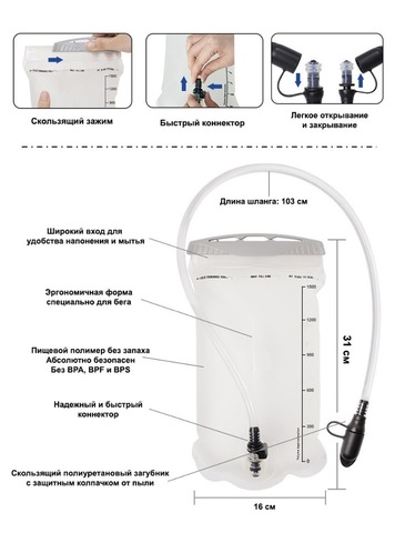 Картинка рюкзак беговой Nevo Rhino 9269 White - 7