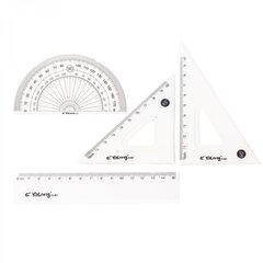 
          Набор чертежный Yalong, 15 см, пластиковый, 4 предмета, "Фрукты на отдыхе", пакет-пенал ПВХ с европодвесом