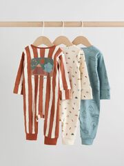 Комбинезон / Cлип для малышей Next F35-905, 3 шт., Кирпичный, Молочный