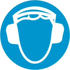 М03 "Работать в защитных наушниках"