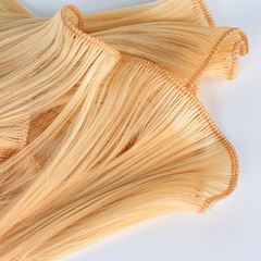 Волосы - трессы для кукол, прямые, светло-пшеничные, 15 см*1 метр. , набор 2 шт.