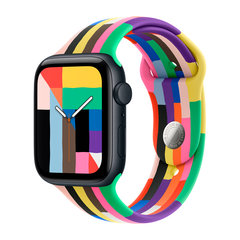 Умные часы Apple Watch SE 3 (2025) GPS, 44mm, Midnight Aluminium Case with Pride Edition Sport Band, M/L