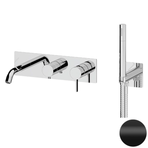 Remer MC53D2WBNO Смеситель для ванны Remer Metrica MC53D2WBNO, черный матовый