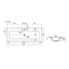 Ceramica Nova Grace CN7024MB Раковина накладная с тремя отверстиями под смеситель, 121x45.7