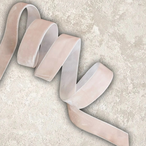 лента бархатная 2см,нежно розовый (1метр)