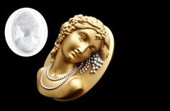 Силиконовая форма Камея Девушка № 42