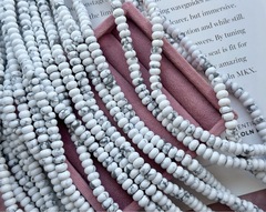 Нить бусин из говлита 8мм, рондель