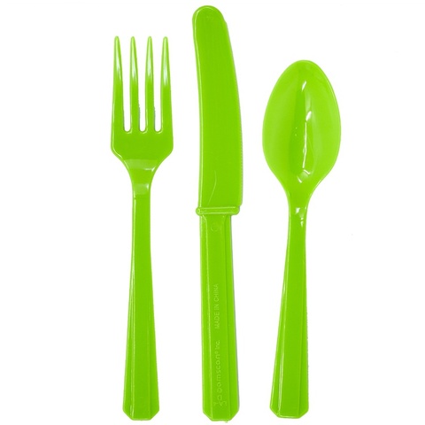 Столовые приборы пласт Kiwi Green 24шт