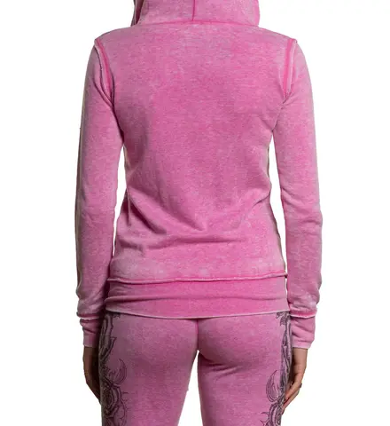 Affliction | Худи мужское Forgotten Burnout Zip-Up Hoodie AWV28861 сзади