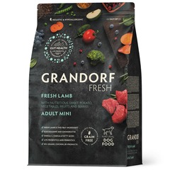 Сухой корм GRANDORF FRESH DOG Lamb MINI, ягненок с бататом для взрослых собак мелких пород, чувствительное пищеварение или склонность к аллергии 3кг