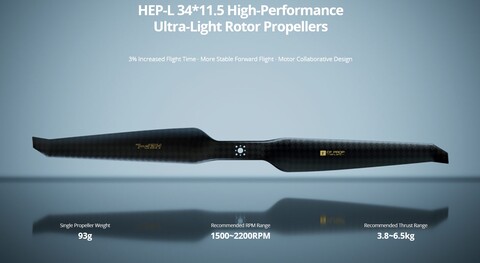 Пропеллер карбоновый HEP-L 34x11.5 T-Motor (пара)