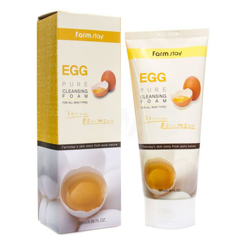 Farmstay Egg Pure Cleansing Foam - Пенка очищающая с яичным экстрактом