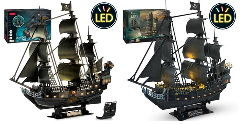 3D Пазл Корабль Месть Королевы Анны с LED-подсветкой