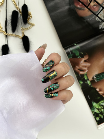 Пленки для маникюра IBDI NAILS 18 STONE MALACHITE