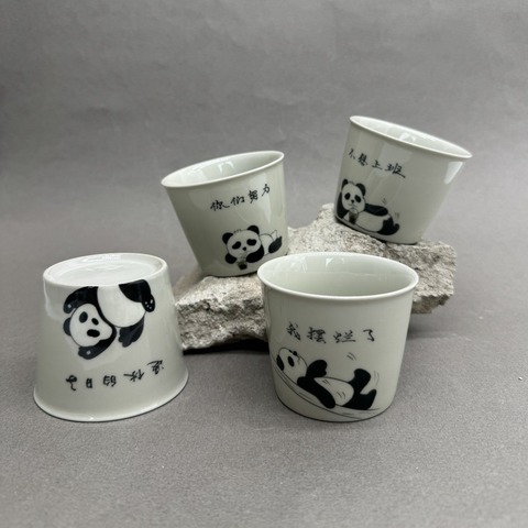 Чашка Панда, фарфор, 100мл