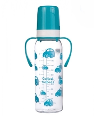 Бутылочка тритановая (BPA 0%) (11/815) с ручками с сил. Соской, 250 мл. 12+ (стандарт)