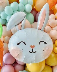 Шар гелиевый Заяц белый с ушком