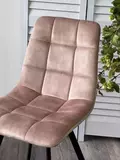 фото 3 Стул CHILLI SQUARE UF912-10B античный бежевый, велюр без пальчиковый/ черный каркас М-City на profcook.ru