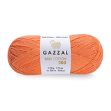 Пряжа Gazzal Baby Cotton 205 цвет 505 папайя