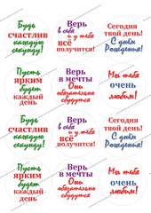 Картинка на сахарной бумаге, День Рождения капкейки-6