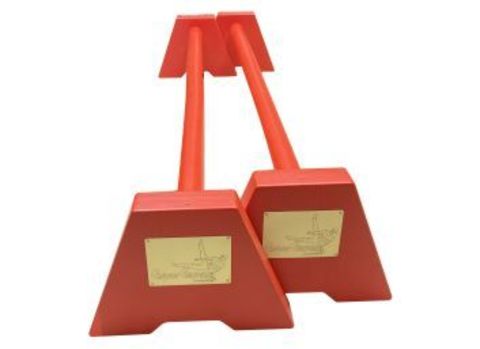 Gymnastics premium wooden bars (Parallettes) classic, 40mm, red