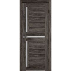 Купить Межкомнатная дверь экошпон Atum X16 Grey стекло White Cloud