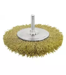 Шлифовальный  диск щеточный со шпилькой (латунированный) 75 мм TAC34031