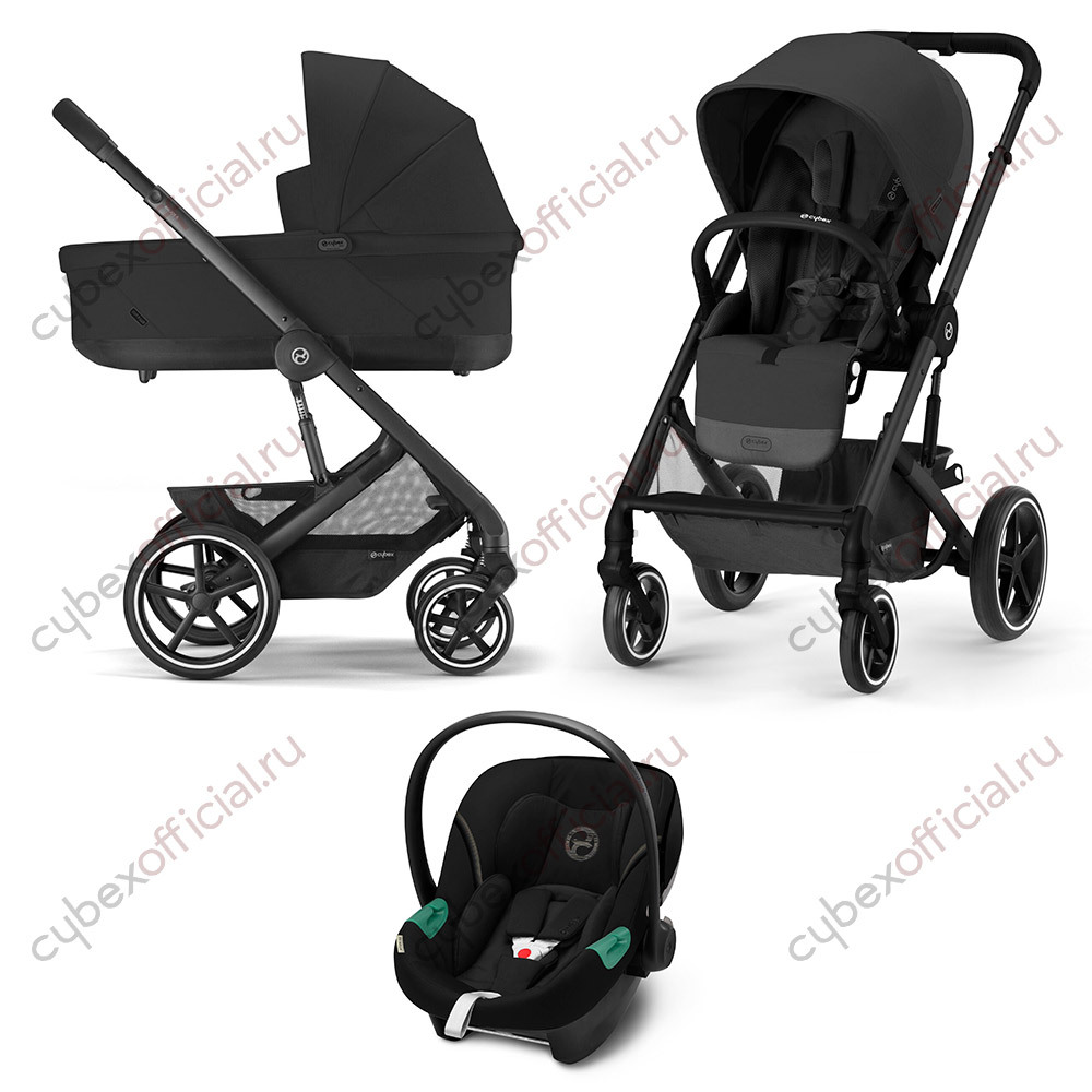 Cybex Balios S Lux 3-in-1 Travel System - Deep Black and Black