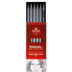 Карандаши цельнографитные в лаке KOH-I-NOOR PROGRESSO 8915, 8В-НВ, 6шт