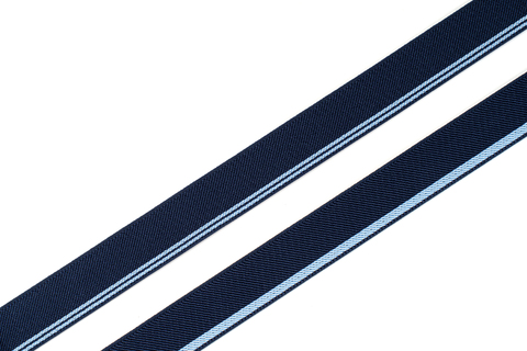 Резинка широкая, темно-синяя/голубая 23 мм, Германия