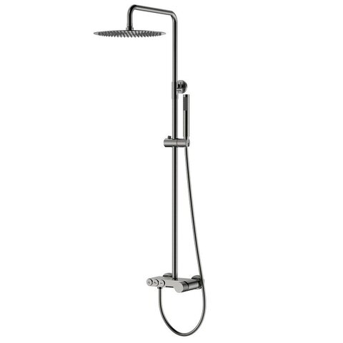 Boheme 128-SGM.2 Стойка для душа STICK Shine Gun Metal с ручкой TOUCH