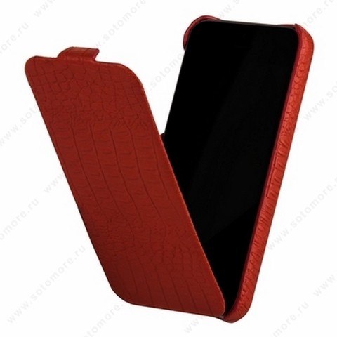 Чехол-флип Borofone для iPhone 5C - Borofone Crocodile Flip case Image series Red