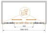 Душевая дверь в проем Cezares PRATICO-BF-2 PRATICO-BF-2-200-P-Cr