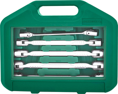 Jonnesway W43A106S Набор ключей гаечных карданных в кейсе, 8-19 мм, 6 предметов 47401