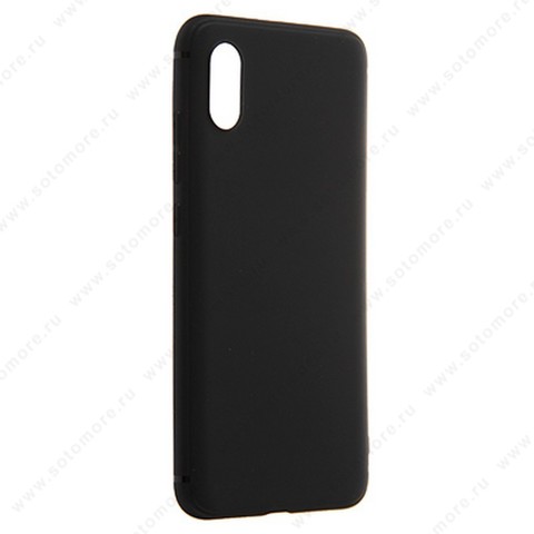 Накладка силиконовая Soft Touch ультра-тонкая для Xiaomi Mi 8 Pro черный